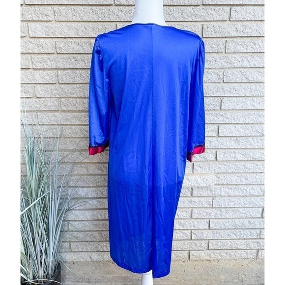 90S Nylon Nightgown Henson Kickernick Royal Blue Size Medium - Picture 5 of 8